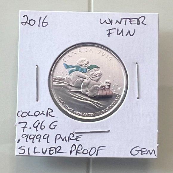 2015 and 2016 Canada Coloured 3 x $25 Silver Proof Coins! - Picture 7 of 9